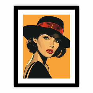 Retro Woman Art Print