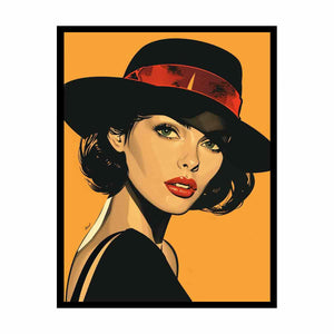 Retro Woman Painting