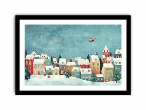 Festive Houses Art Print