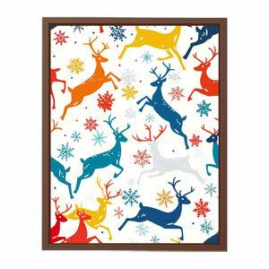 Colorful Deers Poster