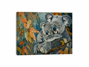 Koala Mother & Child Canvas Print