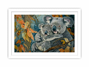 Koala Mother & Child Streched canvas