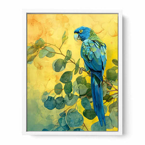 Blue Parrot Framed Print