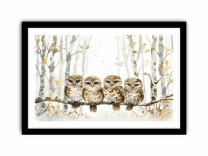 Owl Party Art Print