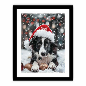 Festive Dog Art Print