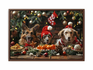 Festive Dogs Poster