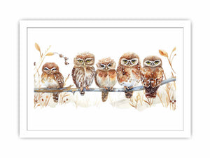 Owl Party Streched canvas