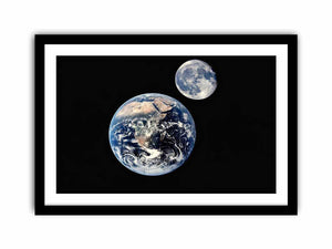 Moon & Earth Art Print