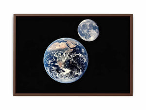 Moon & Earth Poster