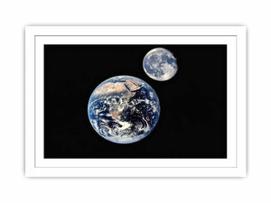 Moon & Earth Streched canvas