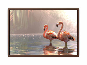 Flamingo Couple Poster