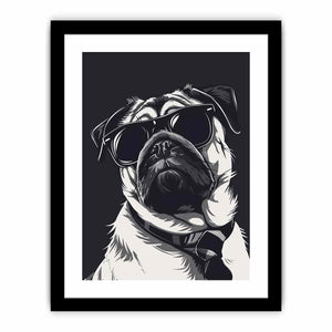Smart Pug Art Print