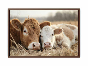 Cow Mother & Child Poster