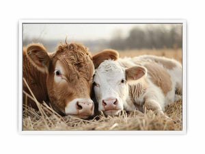 Cow Mother & Child Framed Print
