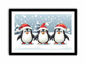 Three Penguins Art Print