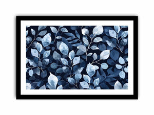 Blue Leaves Art Print