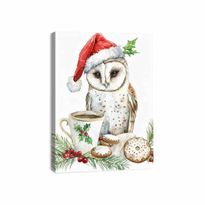 Festive Owl Canvas Print