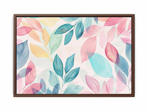 Pastel Leaves Poster