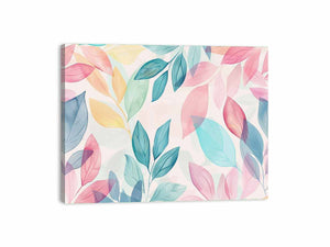 Pastel Leaves Canvas Print
