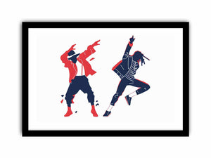 Two Silhouettes Art Print