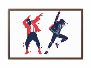 Two Silhouettes Poster
