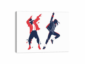 Two Silhouettes Canvas Print