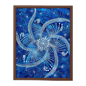 Blue Swirl Poster