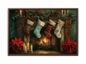 Christmas Fireplace Poster