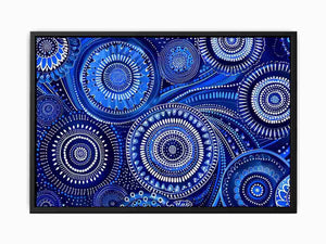 Blue Swirrls Painting