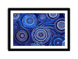 Blue Swirrls Art Print