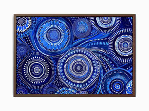 Blue Swirrls Poster