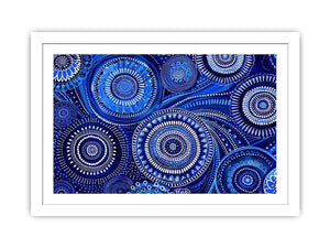 Blue Swirrls Streched canvas