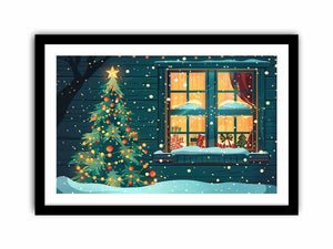 Christmas Window Art Print