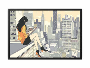 Roof Top Skyline Painting