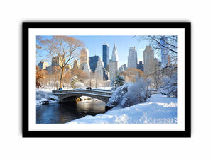 Central Park in Winter Art Print