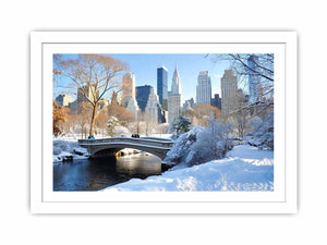 Central Park in Winter Streched canvas