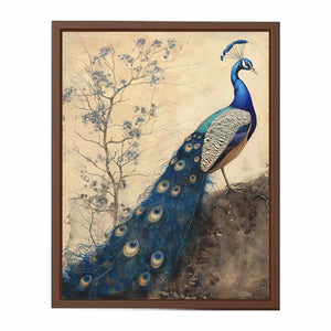 Blue Peacock Poster