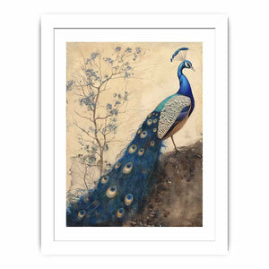 Blue Peacock Streched canvas