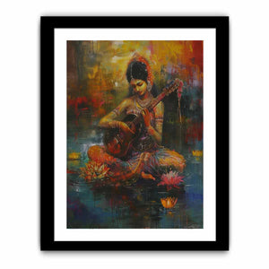 Sarasvati Painting Art Print
