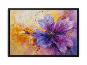 Purple Abstract Flower Painting