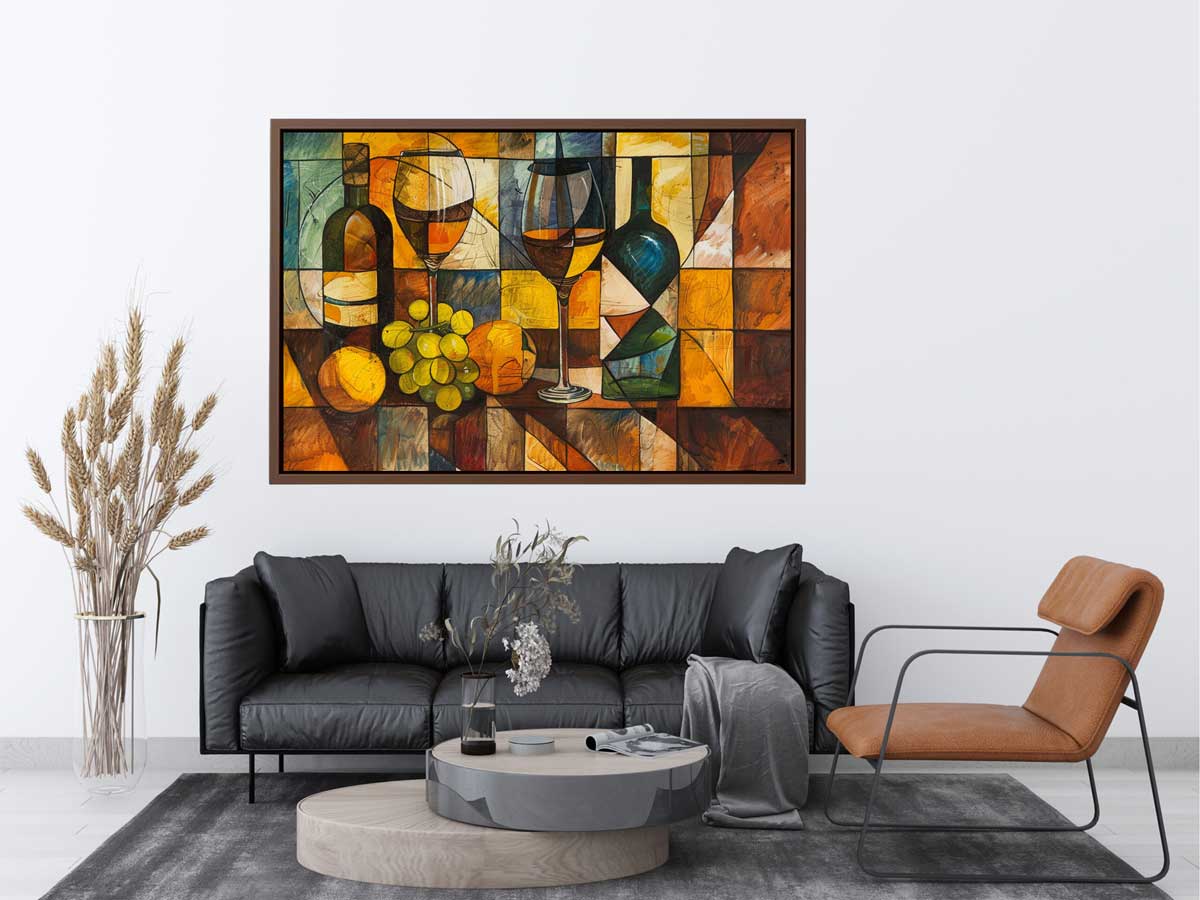 Cubism Wine Art