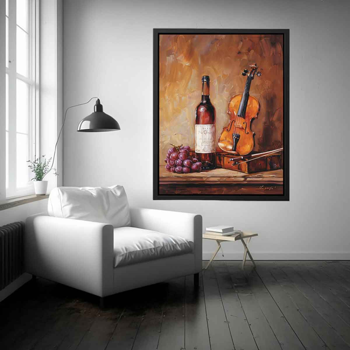 Wine and Guitar Painting