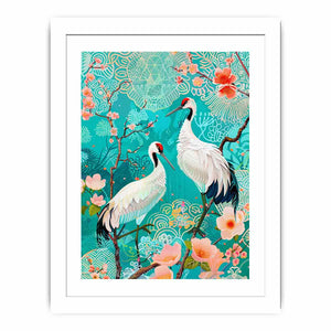 Cranes Streched canvas