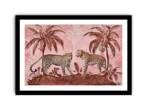 Two Leopards Art Print