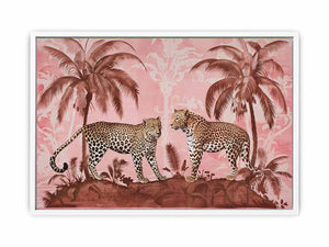 Two Leopards Framed Print