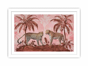 Two Leopards Streched canvas