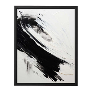 white black Abstract art print