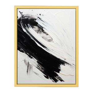 white black Abstract art print Poster
