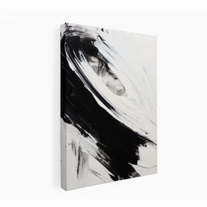 white black Abstract art print