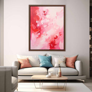 Pink Red Abstract Art
